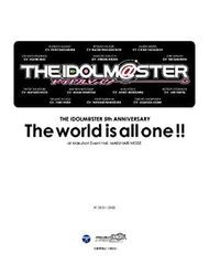 [중고] [매우 좋음] THE IDOLM @ STER 5th ANNIVERSARY The world is all one!! Blu-ray BOX 《첫회 생산 한정판》