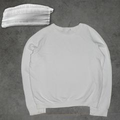 【1998】90s "本人期" HELMUT LANG raglan white cotton sweat archive