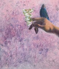 キャンバス絵画「三干支の戯れ・日の出」 キャンバス絵画「三干支の戯れ・日の出」