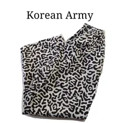 【80~90s】韓国軍 バクテリアカモ パンツ ミリタリーパンツ 迷彩 イージーパンツ