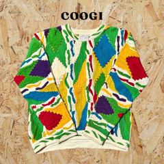 【春カラー】COOGI クージー 立体 3D ニット  希少　マルチカラー　S Sサイズ　古着