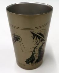 [Used] Mug/Teacup: Luffy, Ace & Sabo Special Design Tumbler, Antique Gold Ver. "One Piece" ONE PIECE Magazine 100th Volume Commemorative Edition