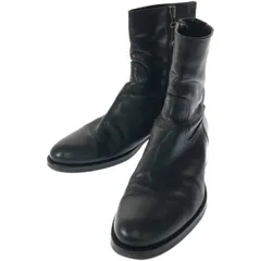 名作　ブッテロ　B825 黒　バイクブーツ　サイドジップ　本革　44 古着 名作 ブッテロ B825 黒 バイクブーツ サイドジップ 本革 44 古着