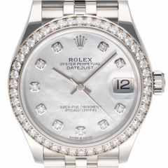 ROLEX ロレックス デイトジャスト31mm ダイヤモンド 時計 278384RBR 自動巻 ランダム番 SS ステンレス WG ホワイトゴールド メーカーメンテナンス済 SWISS MADE【送料無料】【中古】24471202