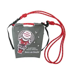 Ball&Chain ボールアンドチェーン バッグ | バルーン 気球 刺繍 ミニ ショルダーバッグ | COTORI | ポシェット 肩掛け クロスボディ ロープ | グレー レッド | ブランド カバン【レディース】【中古】