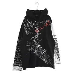 BALMAIN (バルマン) グラフィティプルオーバースウェットパーカー ブラック JT135 GB70のサムネイル