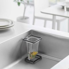 新品 水切りネット用ホルダー 山崎実業 tower タワー コーナーに置ける水切りネットホルダー スクエア 10206 ブラック【SPORTUS】※沖縄発送不可