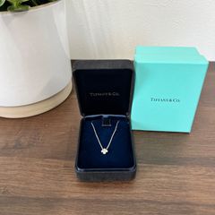 [人気商品]ティファニー TIFFANY ベゼルダイヤ 4P ネックレス  PT950  プラチナ レディース