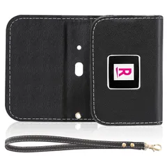 新品 Rakuten WiFi Pocket Platinum専用 モバイルルーター ケース カバー あり フリップタイプ マグネット式 全面保護 耐衝撃 放熱性 (Black)