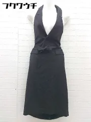 ◇ ADAM ET ROPE アダムエロペ SALON 膝下丈 ジャンパースカート サイズF ブラック レディース 【1002802345388】