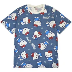 ハローキティ Tシャツ 半袖 総柄 プリント トップス サンリオ キャラクターズ メンズ レディース hk1152-243