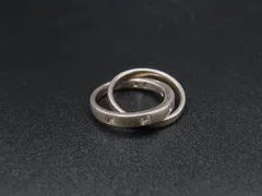 4℃ ヨンドシー SV925 2連 リング 指輪 アクセサリー 約3号 レディース シルバー系 DJ3402