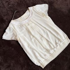 【KUMIKYOKU】花柄刺繍ブラウス/ホワイト/2/ポリエステル・レーヨン