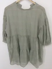 ◇ FREAK'S STORE フリークスストア 七分袖 シャツ ブラウス サイズF グリーン系 レディース P  【中古】 【1211040003527】