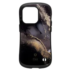 iFace First Class Marble iPhone 14 Pro ケース (アッシュブラック)【アイフェイス アイフォン14pro 用 iphone14プロ 用 カバー 韓国 耐衝撃 ストラップホール 大理石柄】