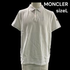 モンクレール MONCLER ポロシャツ シャツ 半袖 無地 ホワイト コットン サイズL メンズ S5Q539