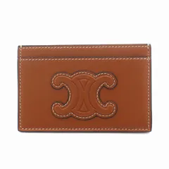 セリーヌ CELINE トリオンフ カードケース パスケース レザー 茶 ブラウン /YM ■OHのサムネイル