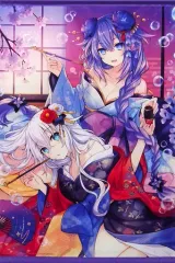 【中古】タペストリー [単品] パープルハート＆ブラックハート 描き下ろしB2タペストリー 「PS4ソフト 閃乱忍忍忍者大戦ネプテューヌ -少女達の響艶- ファミ通DXパック」 同梱特典