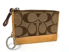 COACH コーチ シグネチャー キャンバス×レザー コインケース コインパース 小銭入れ ブラウン系 DI9395