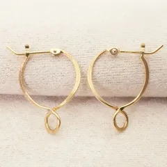 アガット フープ マット ひねり ピアス K10/24-4983S