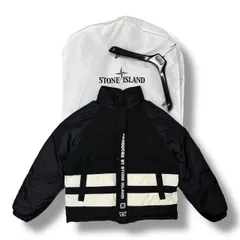 参考上代169950円 Supreme × Stone Island 23AW Reversible Down Puffer Jacket リバーシブルダウンパファージャケット アウター シュプリーム ストーンアイランド コラボ ブラック M 97220A7