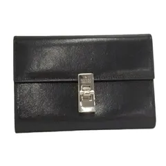 sacai ブラックレザー 二つ折り財布 サカイ/2つ折り財布/黒×ダークネイビーの買取実績【ブランディア】