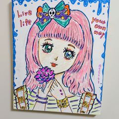 萌え萌え萌えキャンバスイラスト - メルカリ