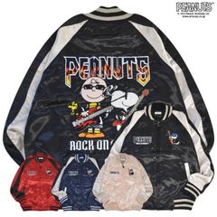 Snoopy スヌーピー 刺繍 スカジャン アウター ロックンロール