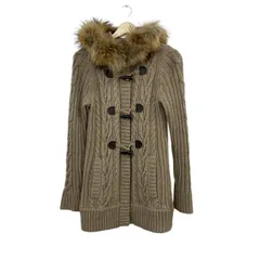 Burberry Blue Label(バーバリーブルーレーベル) コート サイズ38 M レディース美品  - ブラウン 長袖/ニット/ファー/秋/冬