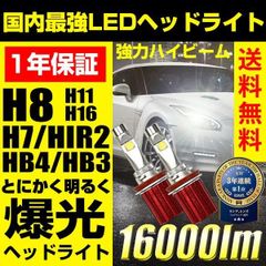 LED ヘッドライト フォグランプ LEDヘッドライト 16000lm HB3 / HB4 / H10 / HIR2 16000ルーメン ハイビーム とにかく明るい 爆光 ヘッドライト 明るい