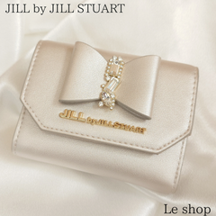【新品同様】JILLbyJILLSTUART ジルバイジルスチュアート 三つ折り財布 Wホック リボンビジューウォレット レディース 中古