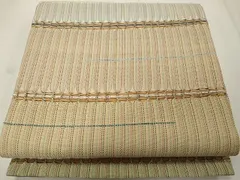 平和屋着物●六通柄袋帯　もじり織　横段文　正絹　逸品　CAAU1116yk