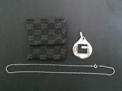 BJX1★グッチ/GUCCI ペンダント トップ シルバー925 ロゴ オーバル 保存袋付き