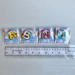 けんけつちゃん×シナモロールピンバッジ A型 B型 Ｏ型 ＡＢ型セット 献血 ノベルティ