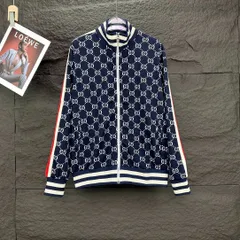 G*︎様 GUCCI GG ロゴパターン ジャケット ネイビー　M GUCCI グッチ ジャケット メンズ44 ネイビー GGロゴ 総柄