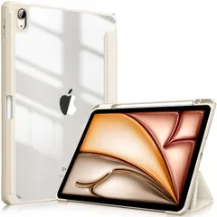 【特価セール】iPad Air 11インチ ケース M2 (2024 第6世代) Fintie / Air 5/4 ケース 2022/2020 10.9 インチ 透明バックカバー Apple Pencil 収納可能 ワイヤレス充電対応 三つ折スタンド スリープ