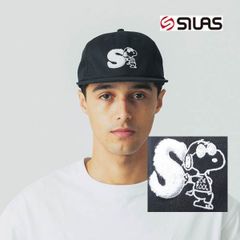 サイラス スヌーピー 帽子 キャップ  SILAS x PEANUTS JOE COOL CAP 110252051003 メンズ レディース 黒 ブラック snoopy ジョークール 日よけ 紫外線対策 ブランド 旅行 ベースボールキャップ オシャレ 刺繍