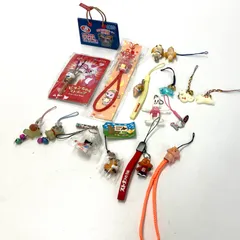 【758113】　レトロ ストラップ キーホルダー 17個 まとめ売り　美品・新品あり