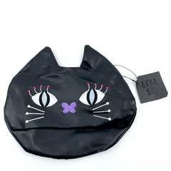 ANNA SUI アナスイ 猫型ポーチ　ブラック　黒　合皮