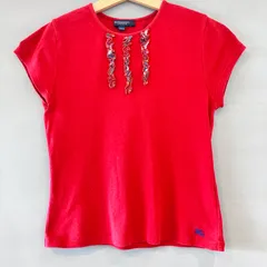 BURBERRY LONDON バーバリー ロンドン ショートスリーブ 半袖 チェックフリル Tシャツ Tee 赤 レッド キッズ ジュニア 140Aのサムネイル