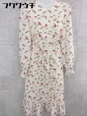 ◇ SLY スライ 花柄 フラワー 長袖 膝下丈 ワンピース サイズ1 ベージュ レディース 【1002802040504】