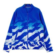 サイズ：O ADIDAS GOLF アディダスゴルフ FS6916 ジップジャケット 総柄 ブルー系 [240101438741] ゴルフウェア メンズ ストスト