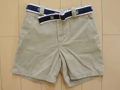 ラルフローレン ralph lauren アウトレット 子供服 男の子 18M 約 80cm ベビー服 ショート パンツ ベージュ チノ ベルト付き スモールポニー 春 夏 ★2 ズボン ボトムス ボーイズ キッズ ベビー 【中古】 ユーズド