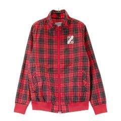 サイズ：1 JACK BUNNY ジャックバニー  ナイロンジャケット チェック柄 レッド系 [240001244196] ゴルフウェア レディース ストスト サイズ：1 JACK BUNNY ジャックバニー ナイロンジャケット