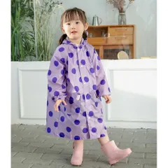 ☆ パープル ☆ XXLサイズ ☆ レインコート ランドセル 女の子 収納袋付き レインコート ランドセル 女の子 収納袋付き フード付き レインポンチョ 雨具 カッパ レインウェア 雨合羽 雨がっぱ 子供雨合羽 収納袋 かわいい 可愛い 柄 通園 通学