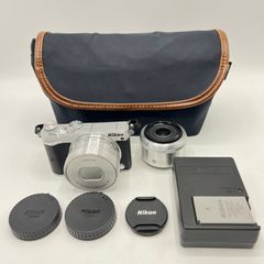 【美品】Nikon 1 J5 ダブルレンズキット シルバー J5WLKSL ミラーレス一眼カメラ ニコン 本体