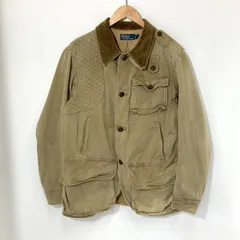 POLO RALPH LAUREN ポロラルフローレン ハンティングジャケット ブルゾン 旧タグ 古着 メンズ Lサイズ ベージュ アウター A14834◆