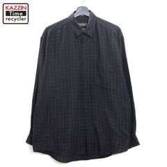 VANHEUSEN チェック柄 ボタンダウン 長袖シャツ メンズ 表記Mサイズ