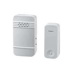 エルパ (ELPA) 電池を使わない ワイヤレスチャイム 工事不要 防水 押した力で自己発電 WC-S6040AC [受信機+防雨ボタン セット] [通常]のサムネイル