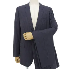 超美品 ドルチェ＆ガッバーナ DOLCE&GABBANA 白タグ テーラード MARTINI ダークストライプ 2つボタン スーツ 54 ネイビー